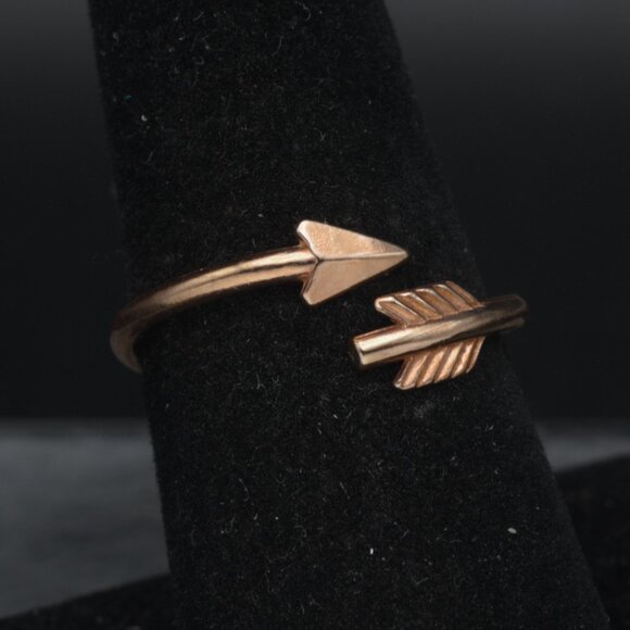 Alex and Ani - Vintage Sterling Silver Copper Tone Arrow Band - Size 7+ - Picture 2 of 4